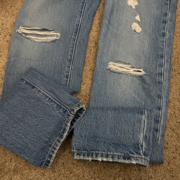 Levi’s 501 Original Distressed Denim Jeans Athens Crown Holes - Picture 14 of 16